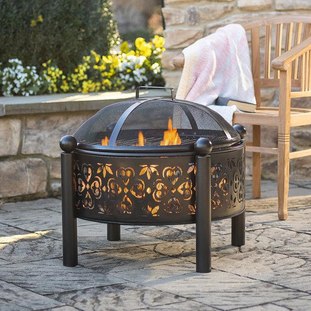 Wood Burning Firepit, Tiles Pattern