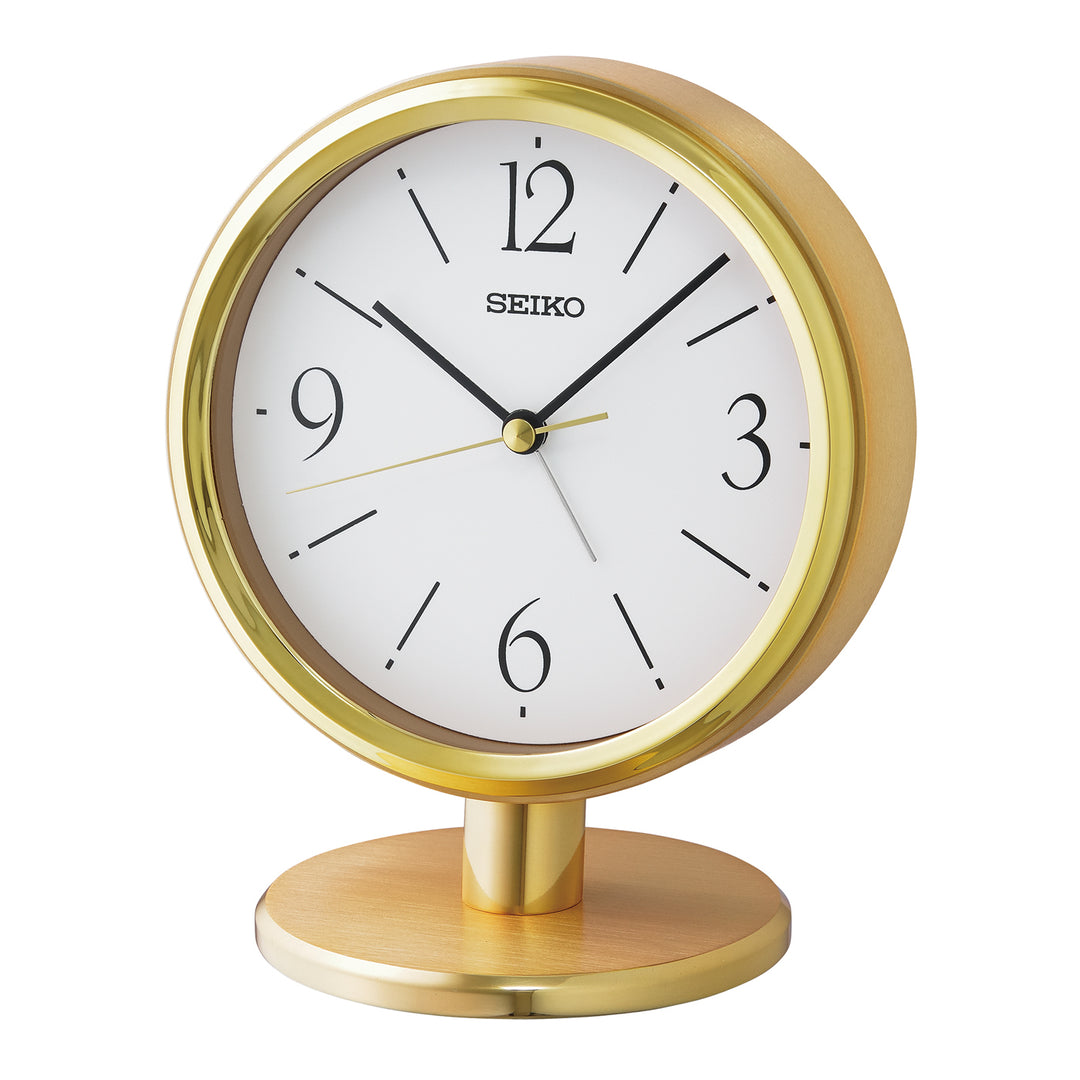 Ono Gold Aluminum Alarm Table Clock by Seiko