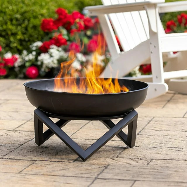 Plow & Hearth Youngstown Wood Burning Firepit with Poker