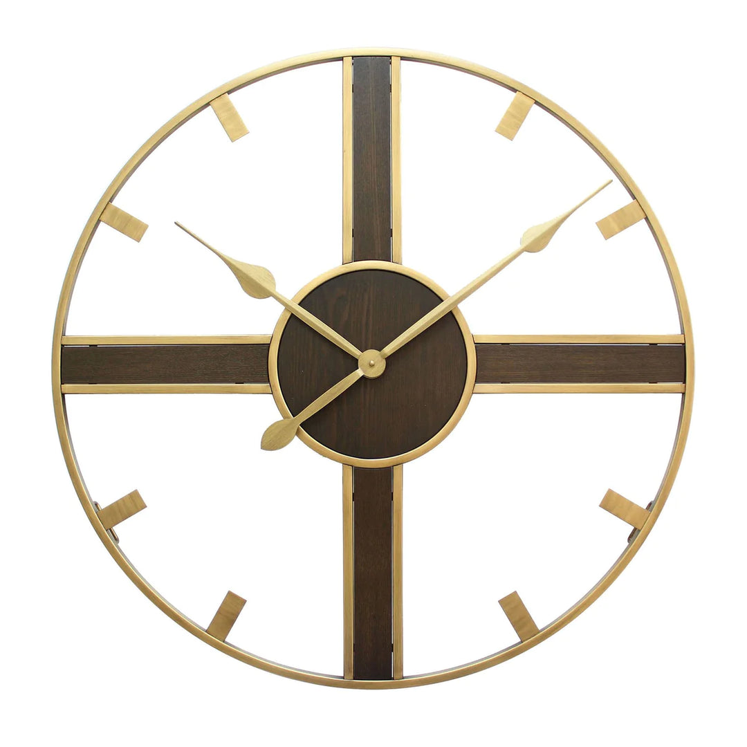 Coleson Gold and Wold Gallery Wall Clock by Hermle