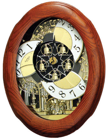 Joyful Nostalgia Oak Wall Clock by Rhythm