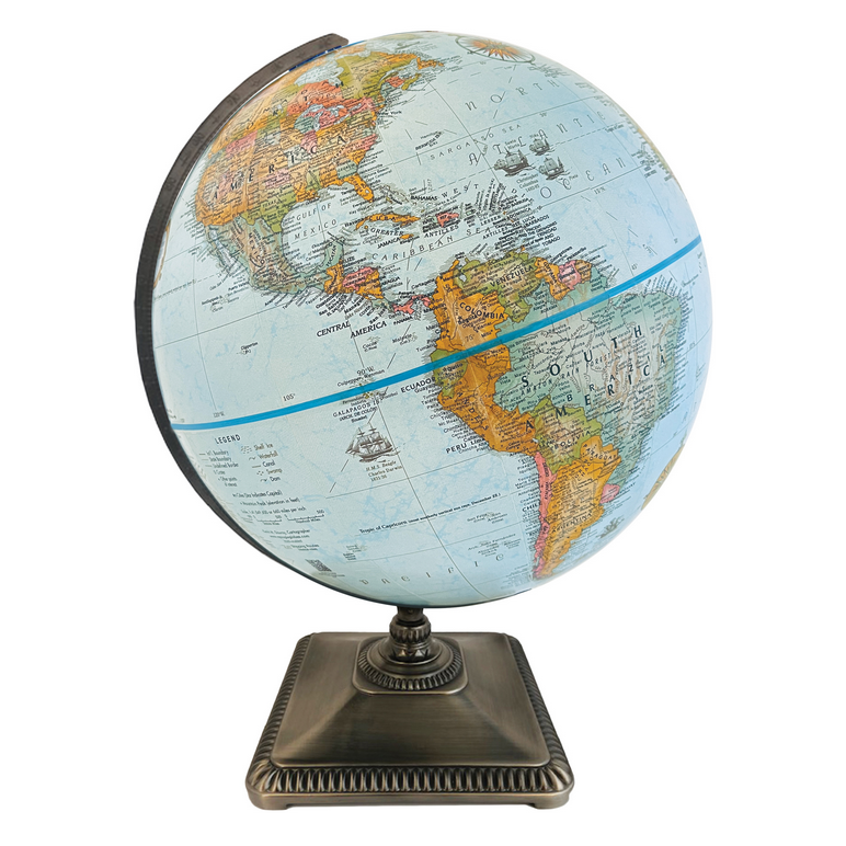 ZURICH CANVAS Globe 12″ Raised Relief – Replogle Globes