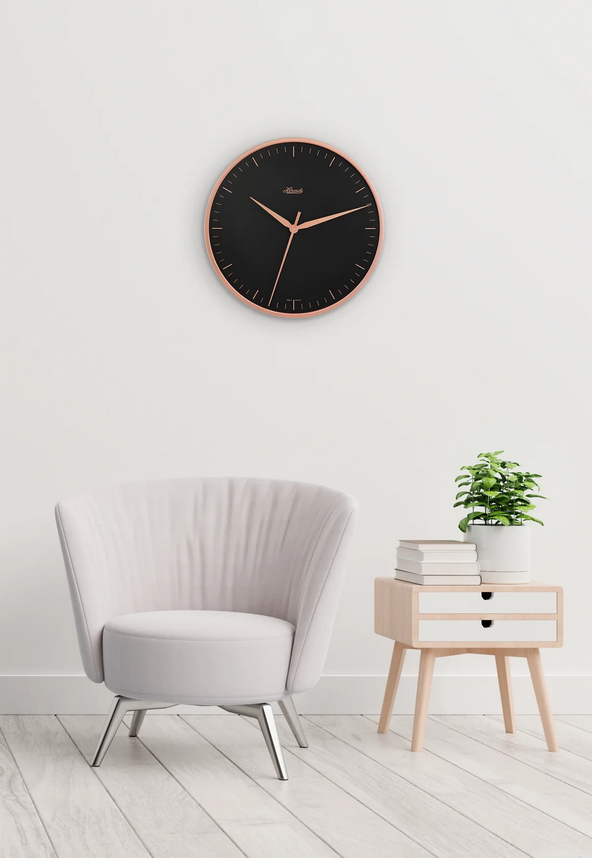 Aria Black Arabic Wall Clock by Hermle