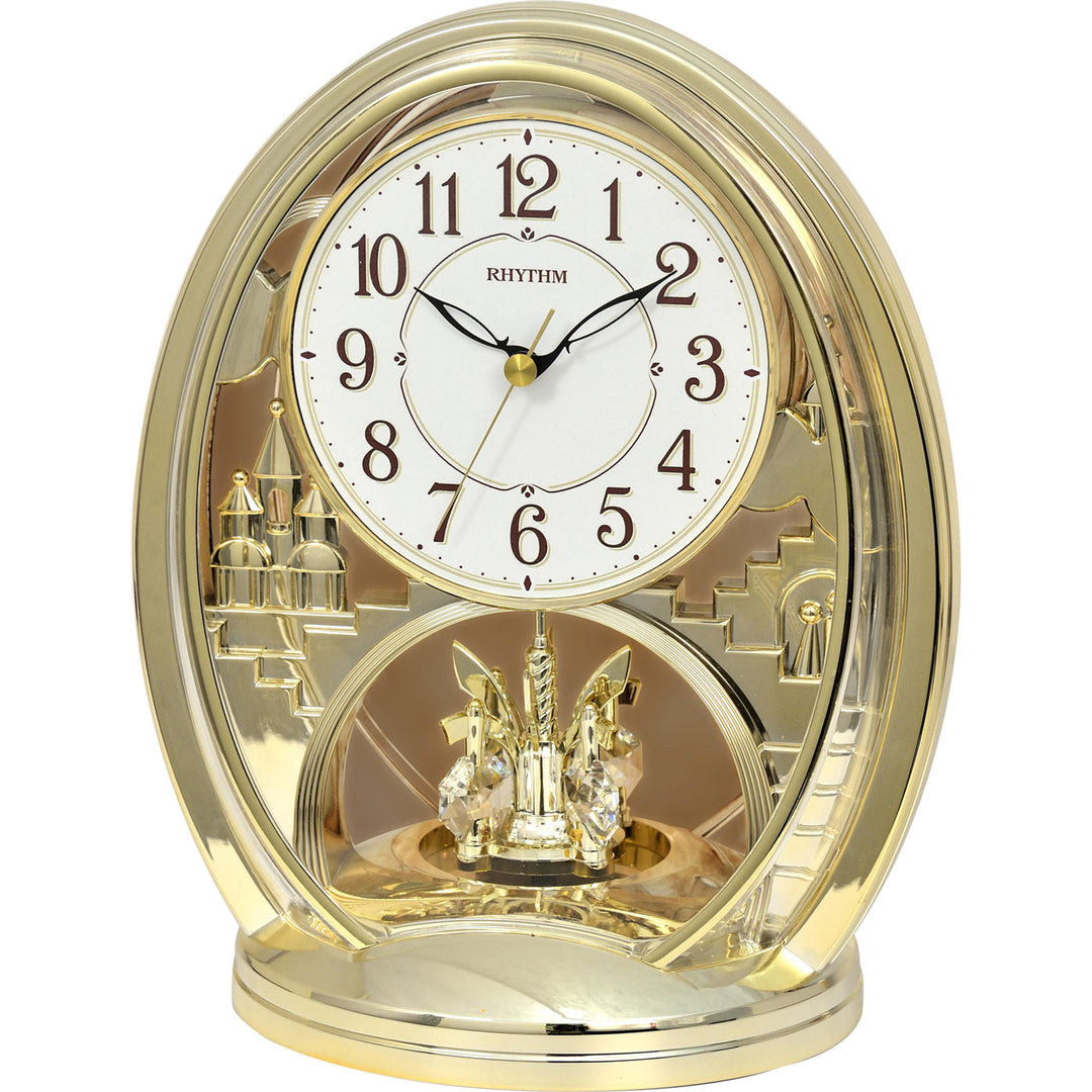 Enchantment II Contemporary Motion Table Clock by Rhythm