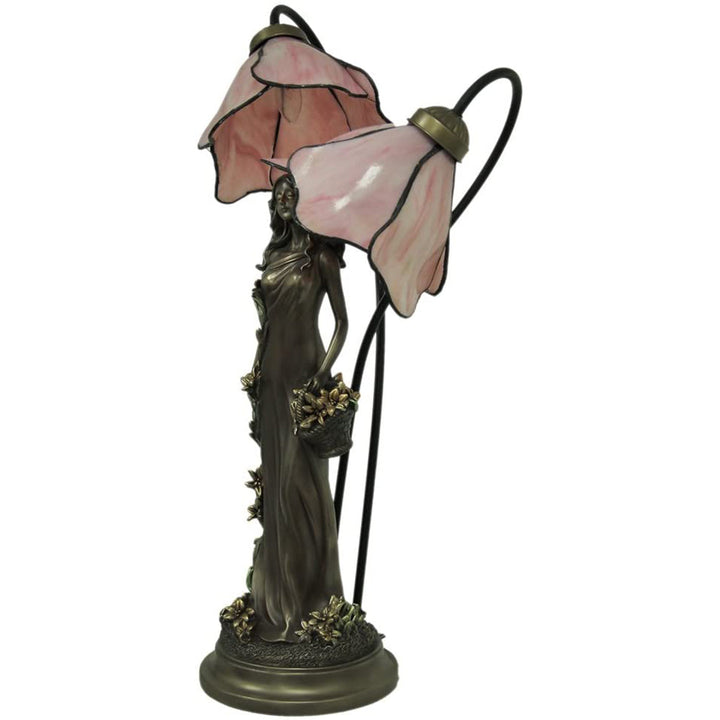 Lady Lamp with Two Tiffany Shades by Upper Deck