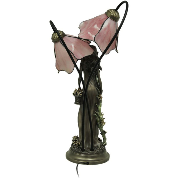 Lady Lamp with Two Tiffany Shades by Upper Deck