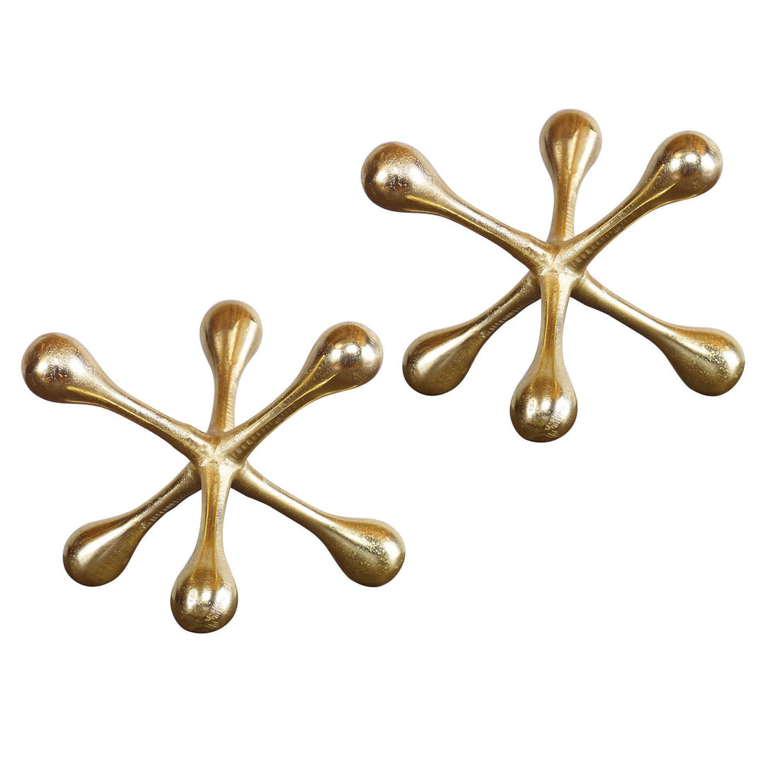Harlan Objects with Brass Finish, Set of 2 by Uttermost
