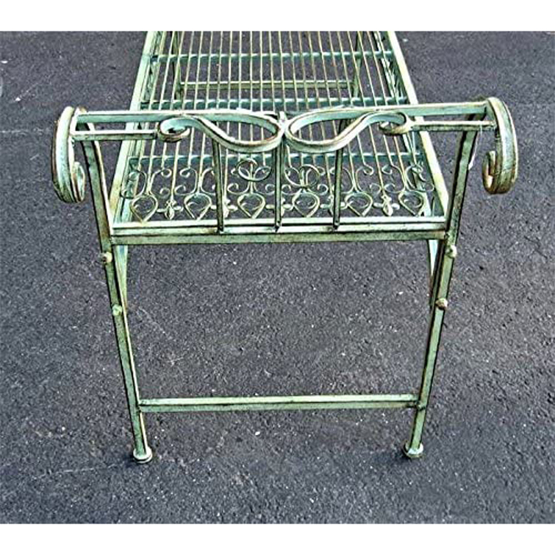 Wrought Iron Garden Bench/Plant Stand 30"W by Upper Deck