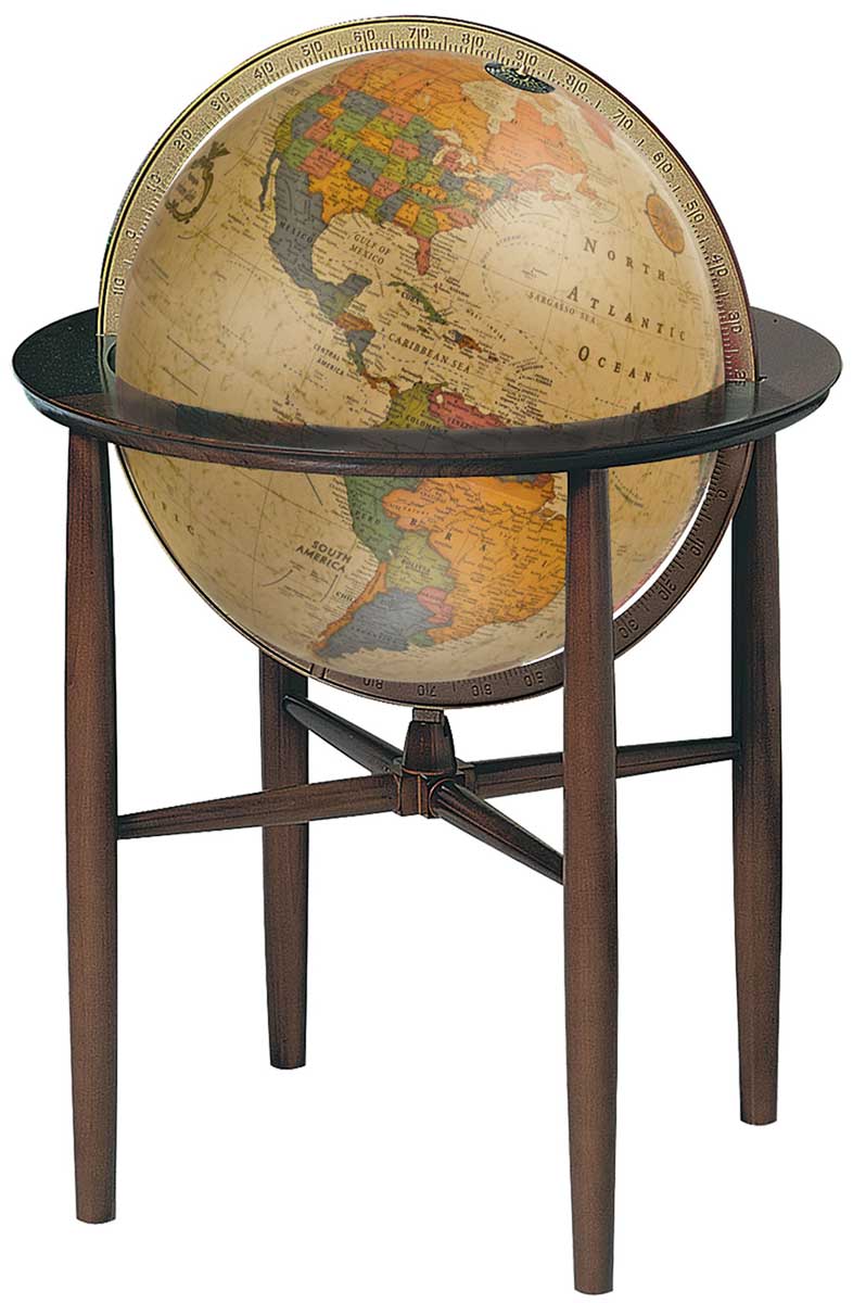Austin Antique Illuminated Floor Globe by Replogle Globes
