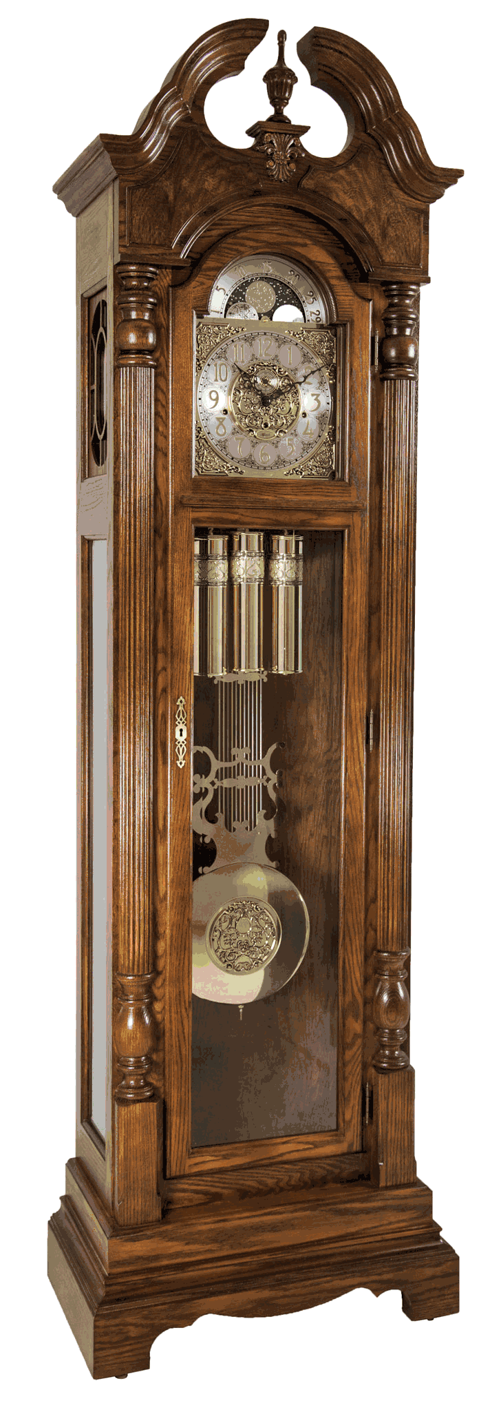 Blakely Grandfather Clock by Hermle Clocks - Dark Oak