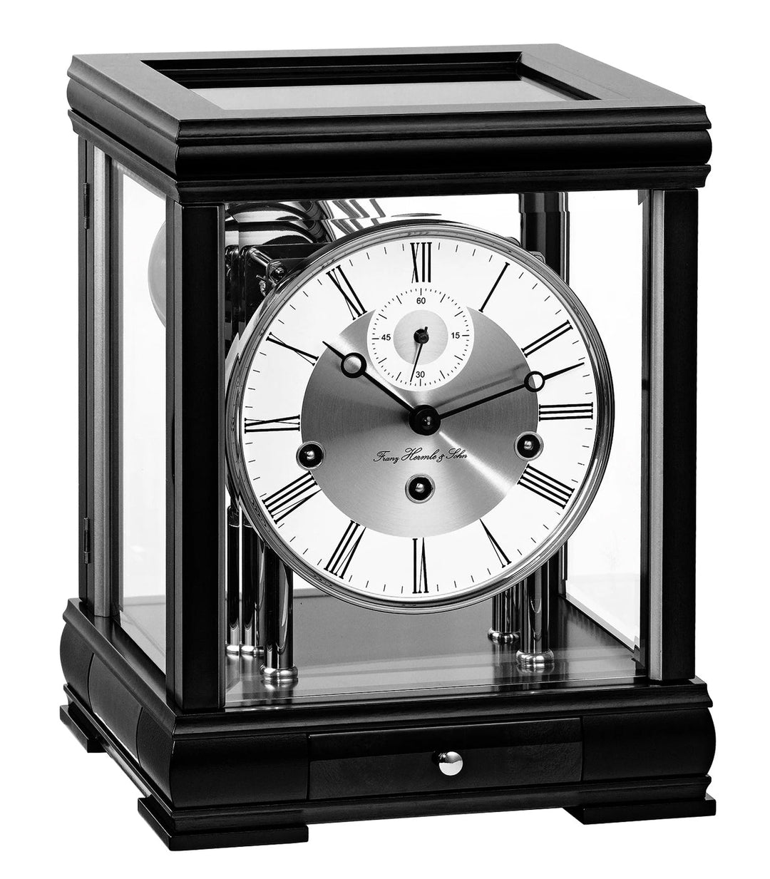 Bergamo Mantel Clock Black by Hermle