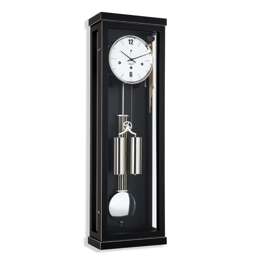 Abbot Black Regulator Clock by Hermle