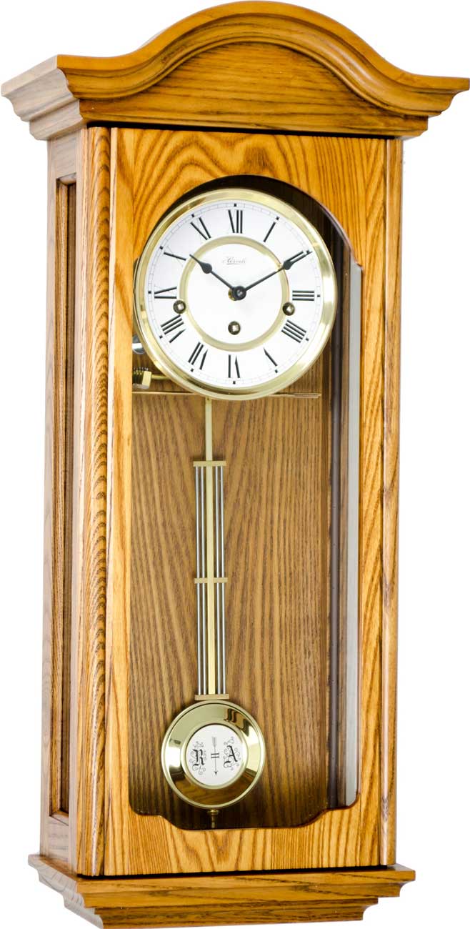 Brooke Light Oak Wall Clock by Hermle