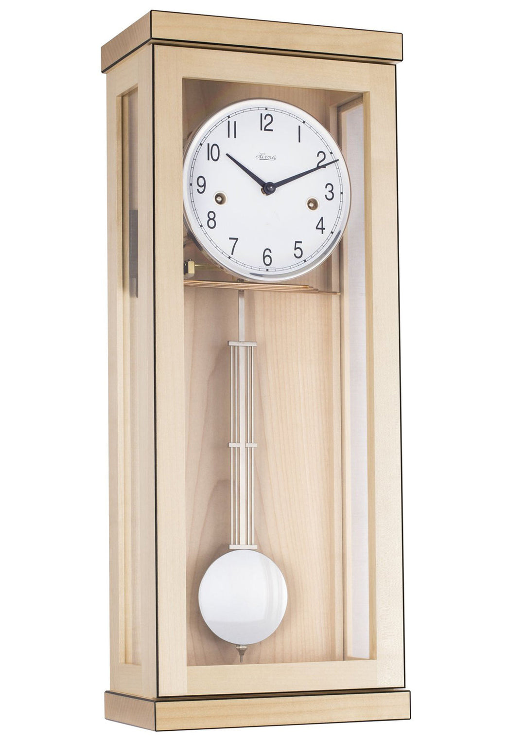 Carrington Maple Key Wound Wall Clock by Hermle