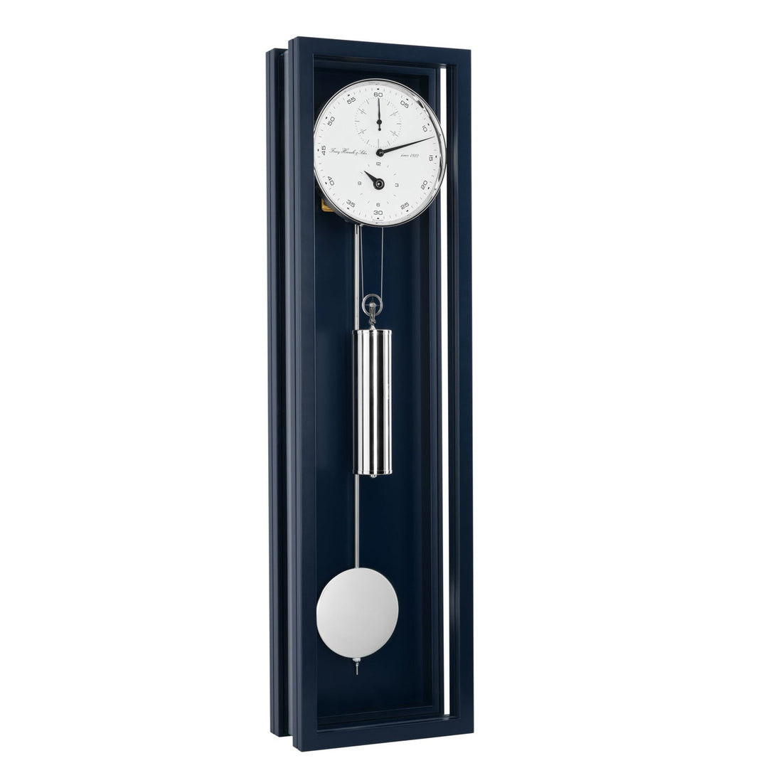 Emmett Blue Cable Driven Long Case Wall Clock by Hermle