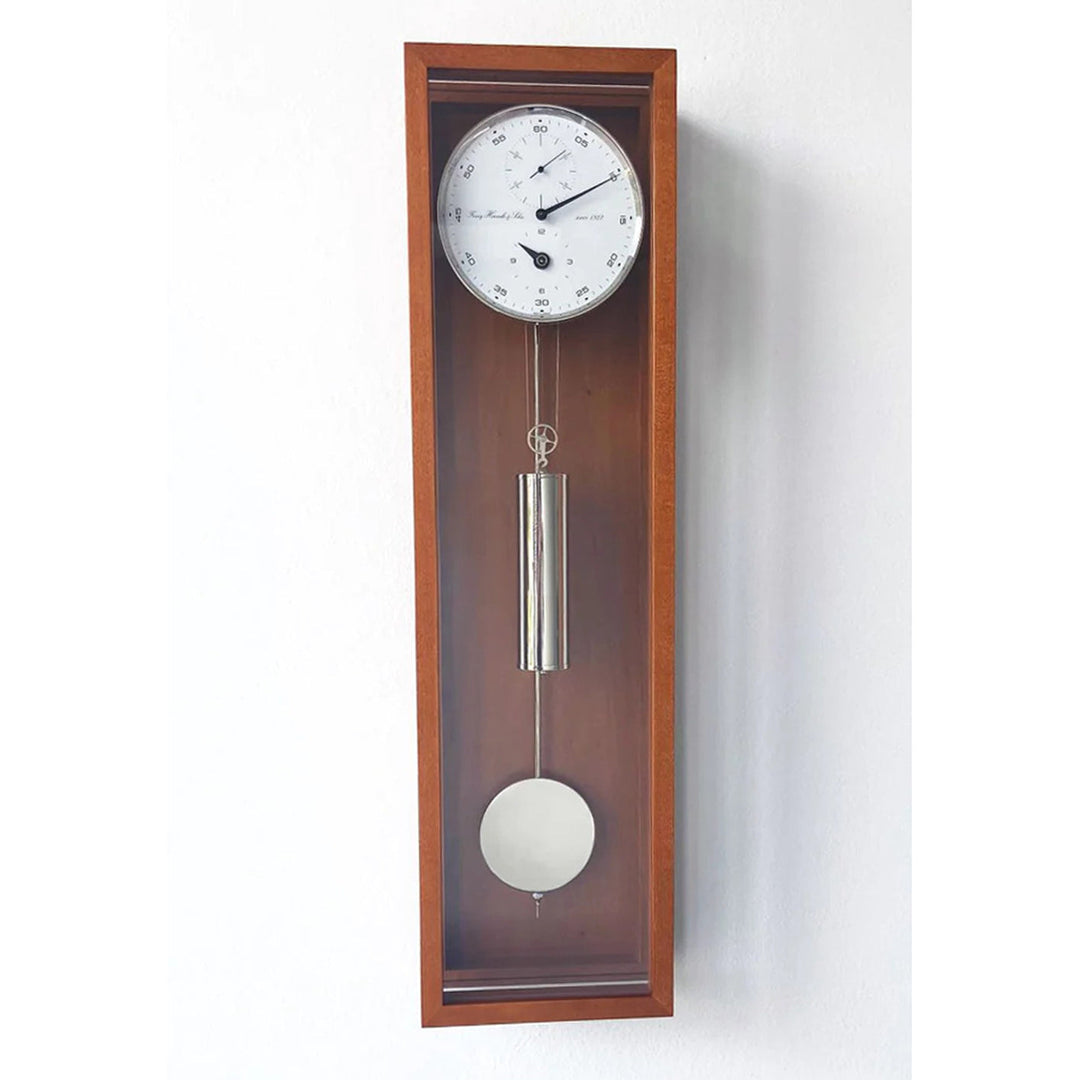 Emmett Light Cherry Cable Driven Long Case Wall Clock by Hermle