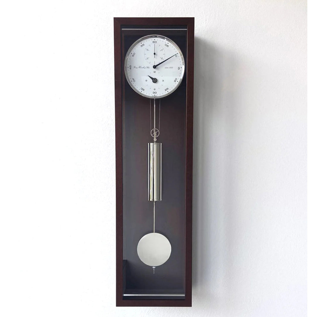 Emmett Walnut Cable Driven Long Case Wall Clock by Hermle