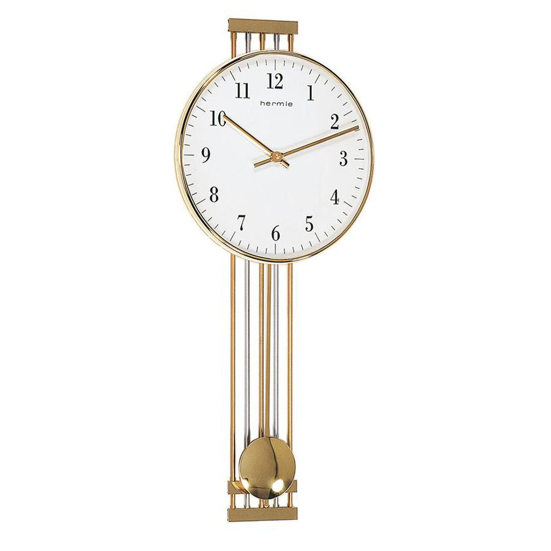 Highbury Brass Wall Clock by Hermle