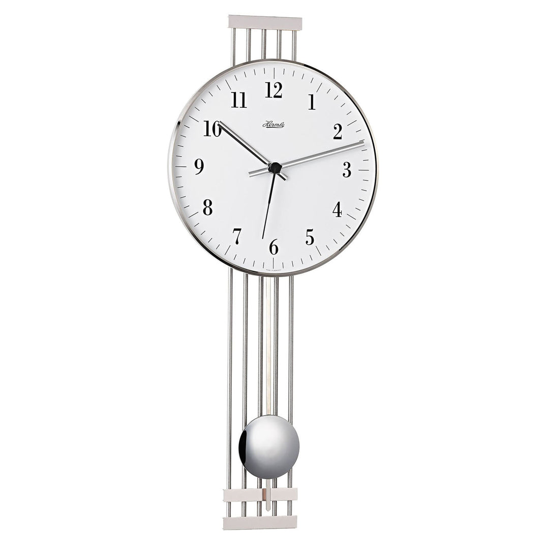 Highbury Nickel Wall Clock by Hermle