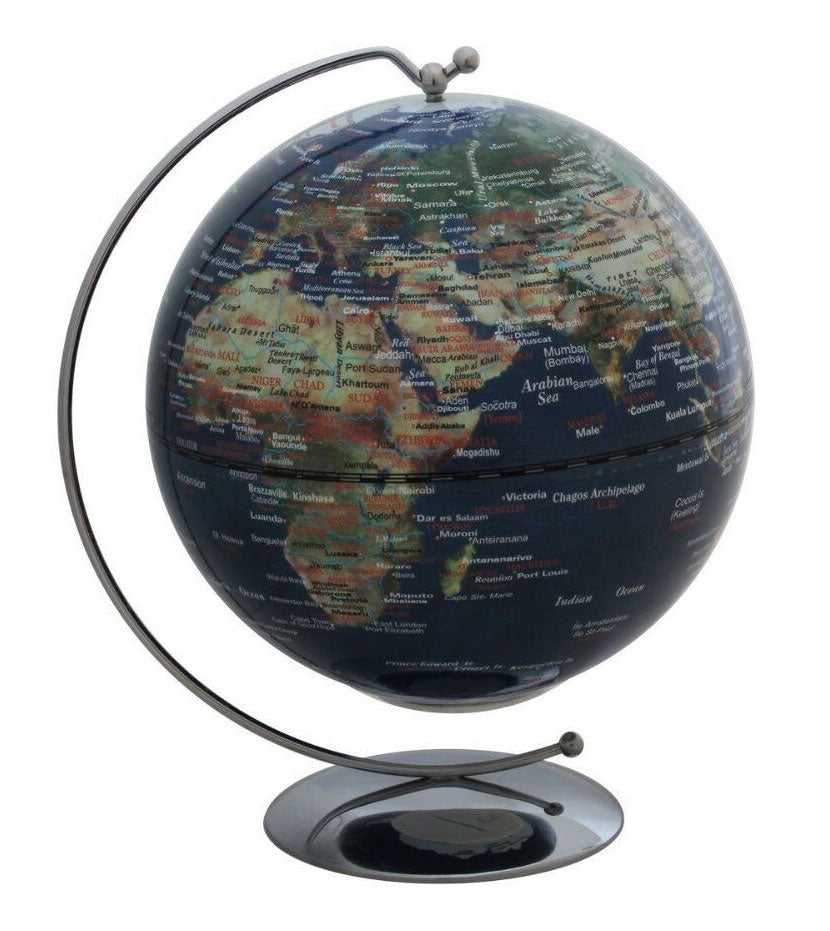 Hillary Illuminated World Globe by J. Thomas