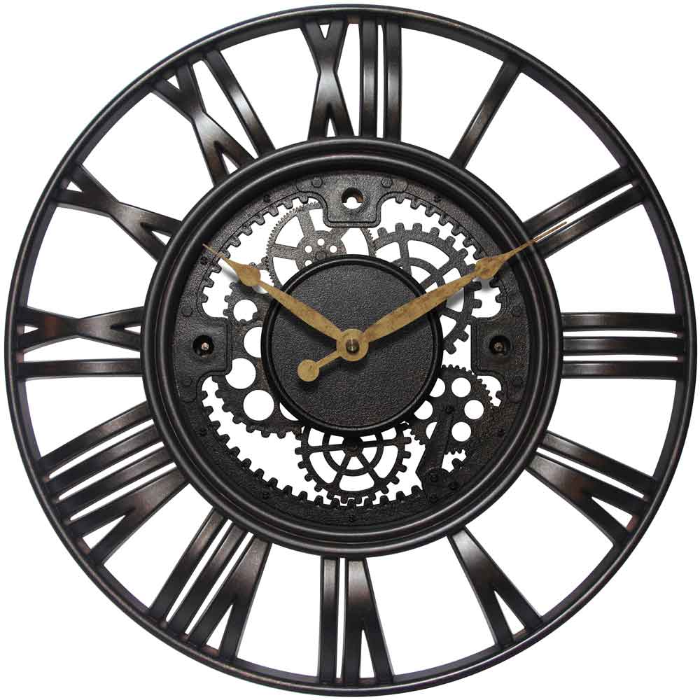 Roman Gear Wall Clock by Infinity Instruments