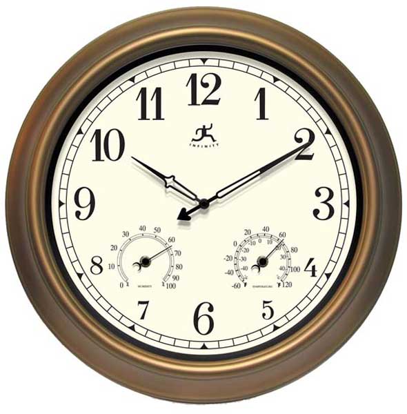 The Craftsman Indoor/Outdoor Wall Clock by Infinity Instruments