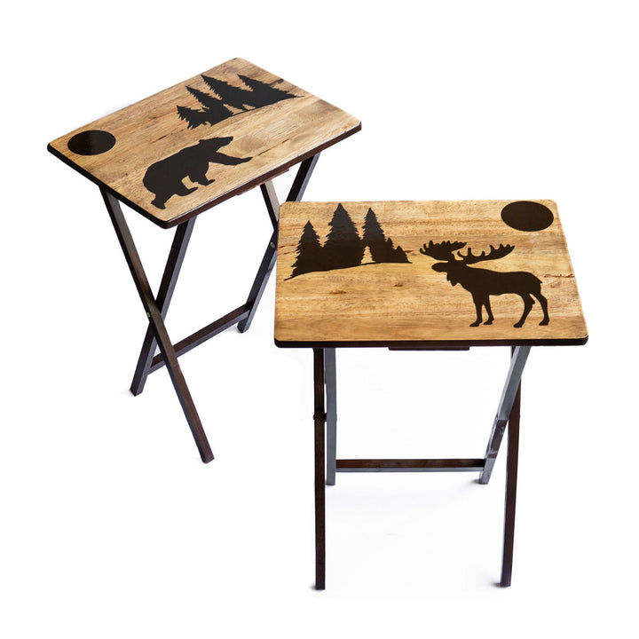 Moose and Bear TV Trays, Set of 2 by J. Thomas