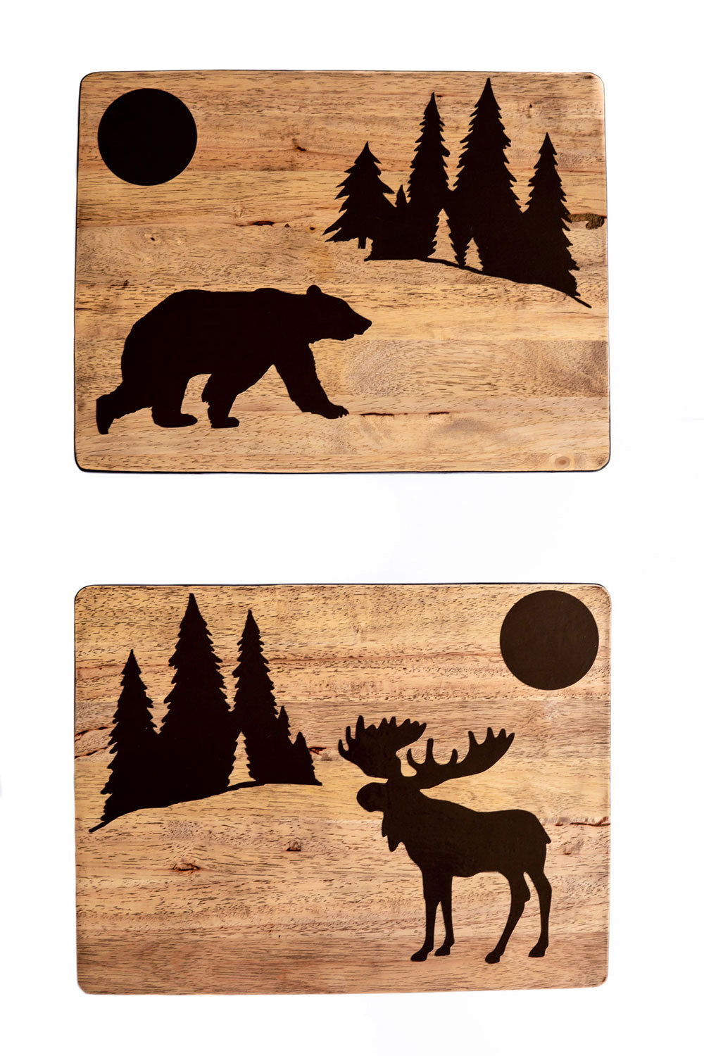 Moose and Bear, U.S. Made, TV Trays - Set of 4 by J. Thomas