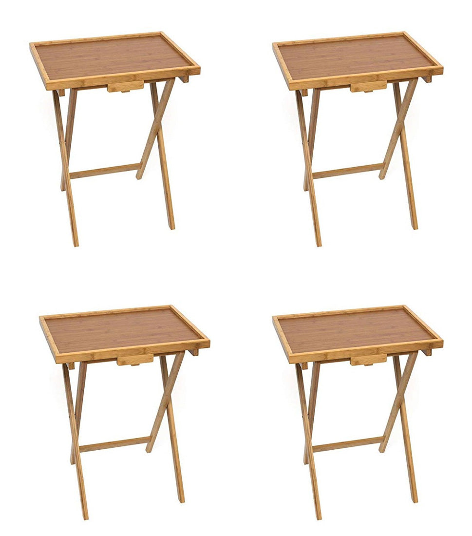 Bamboo TV Trays - Set of 4 by Lipper