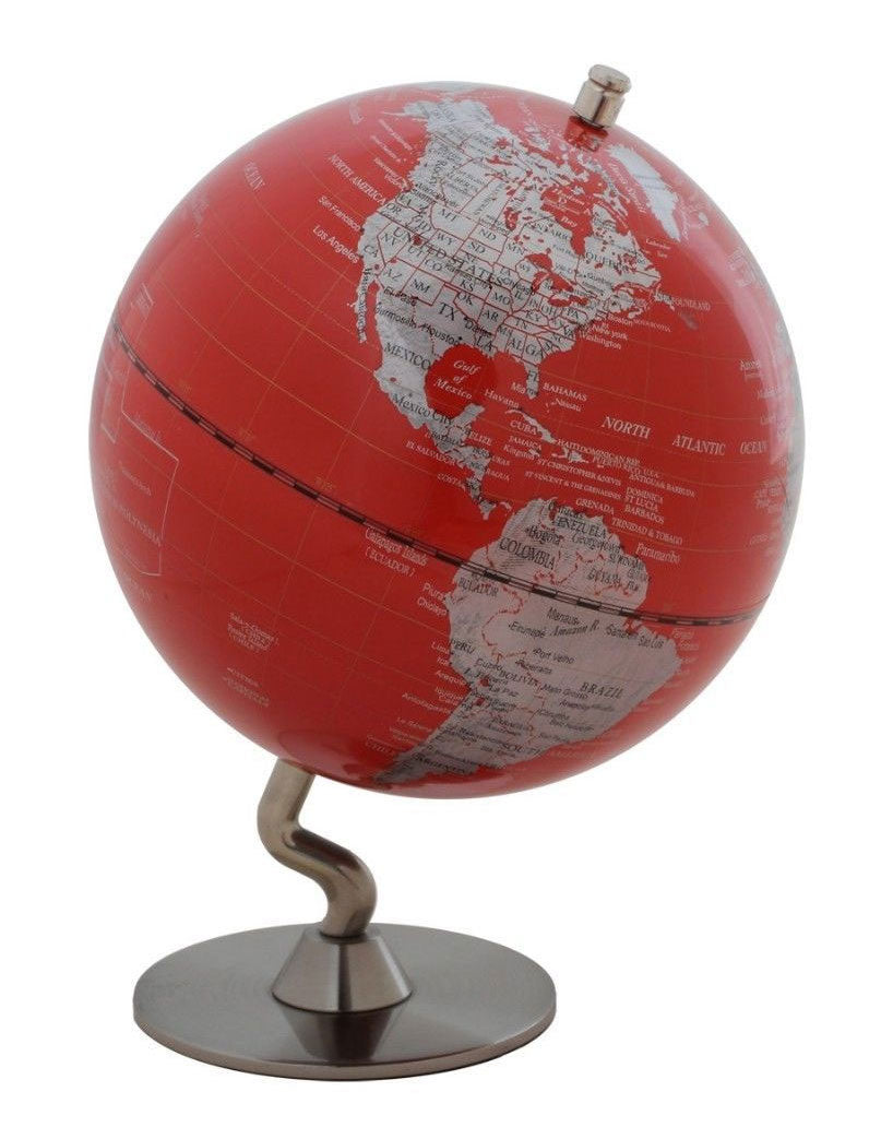 Magellan Red World Globe by J. Thomas