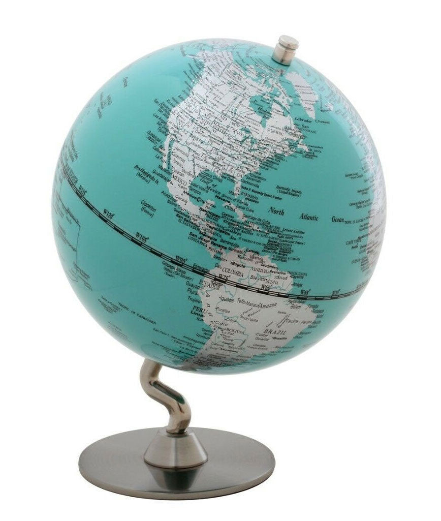 Magellan Turquoise World Globe by J. Thomas