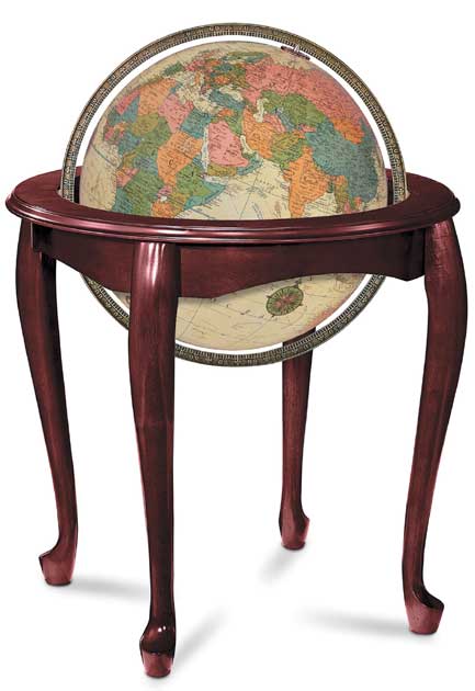 Queen Anne Floor Globe - Illuminated by Replogle Globes