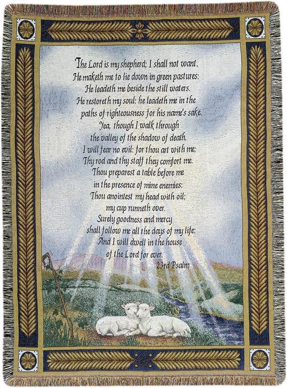 23rd Psalm Tapestry Throw