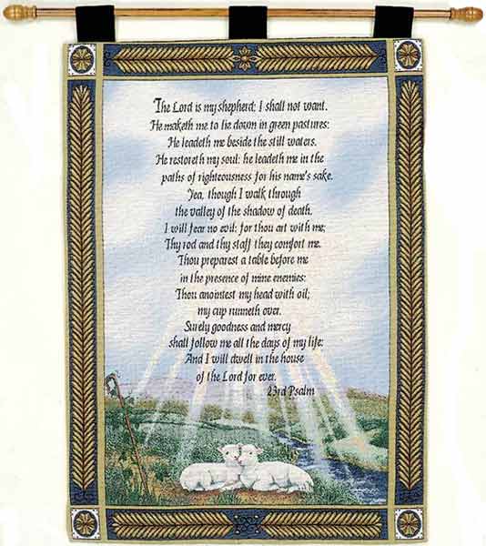 23rd Psalm tapestry