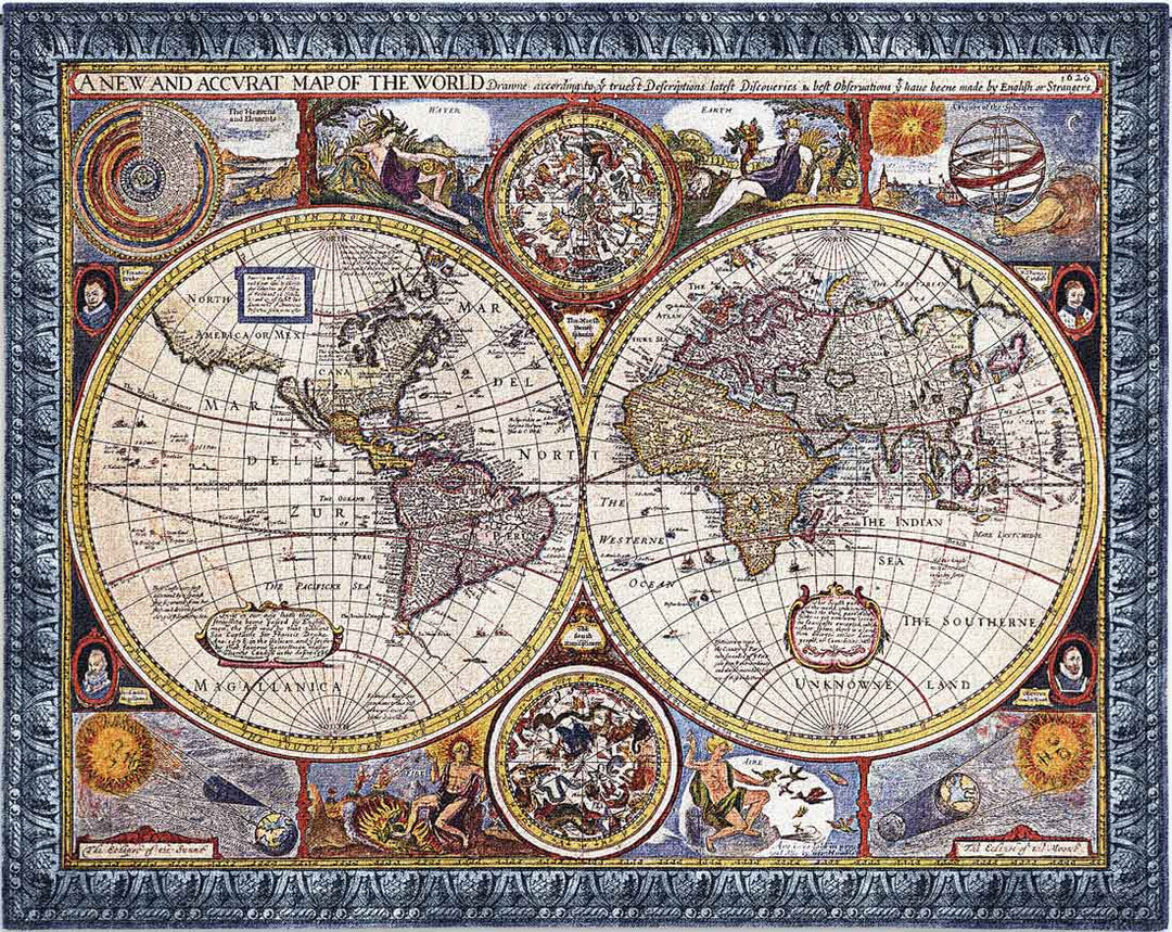 A New and Accurate Map tapestry