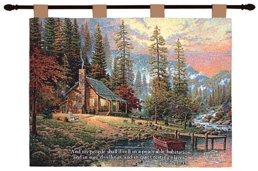 A Peaceful Retreat w/Verse tapestry
