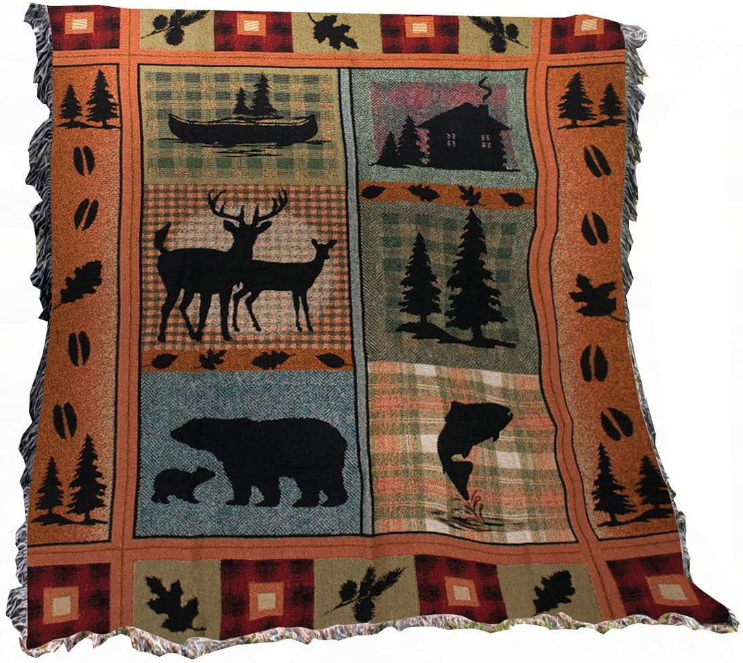 Bear Lodge Tapestry Throw Blanket
