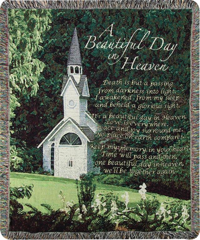Beautiful Day in Heaven Tapestry Throw