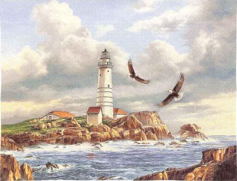 Boston Lighthouse tapestry