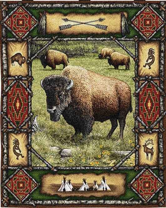 Buffalo Lodge Tapestry
