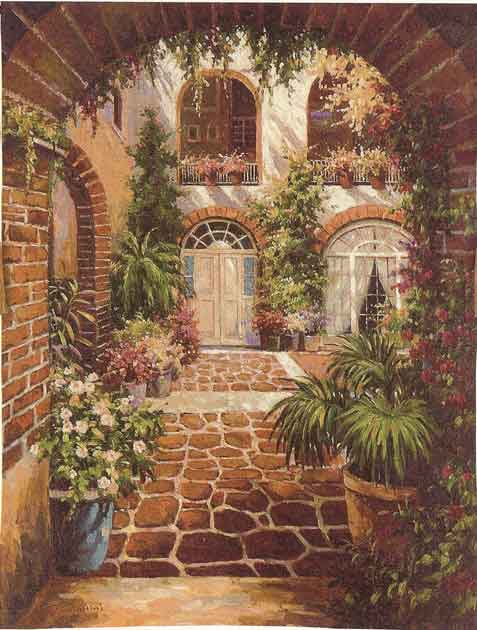 Courtyard Vista tapestry