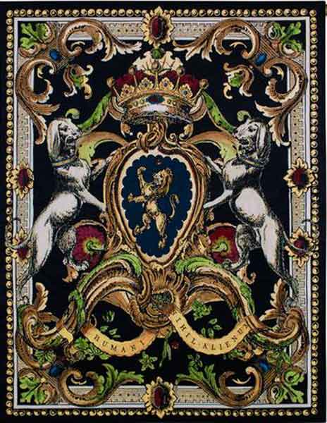 Crest on Black I tapestry