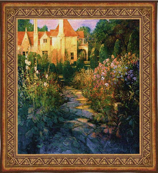 Garden Walk At Sunset tapestry