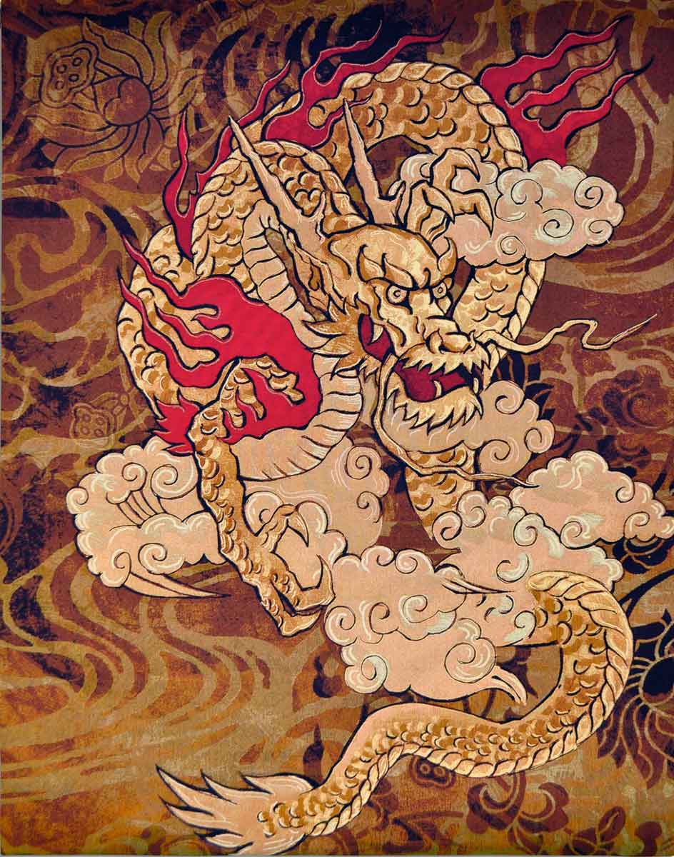 Golden Dragon tapestry