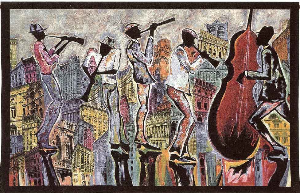 Jazz Reflections I tapestry