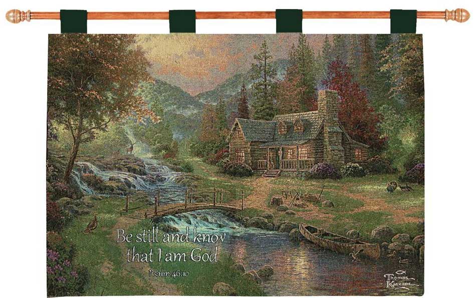 Mountain Paradise w/Verse tapestry