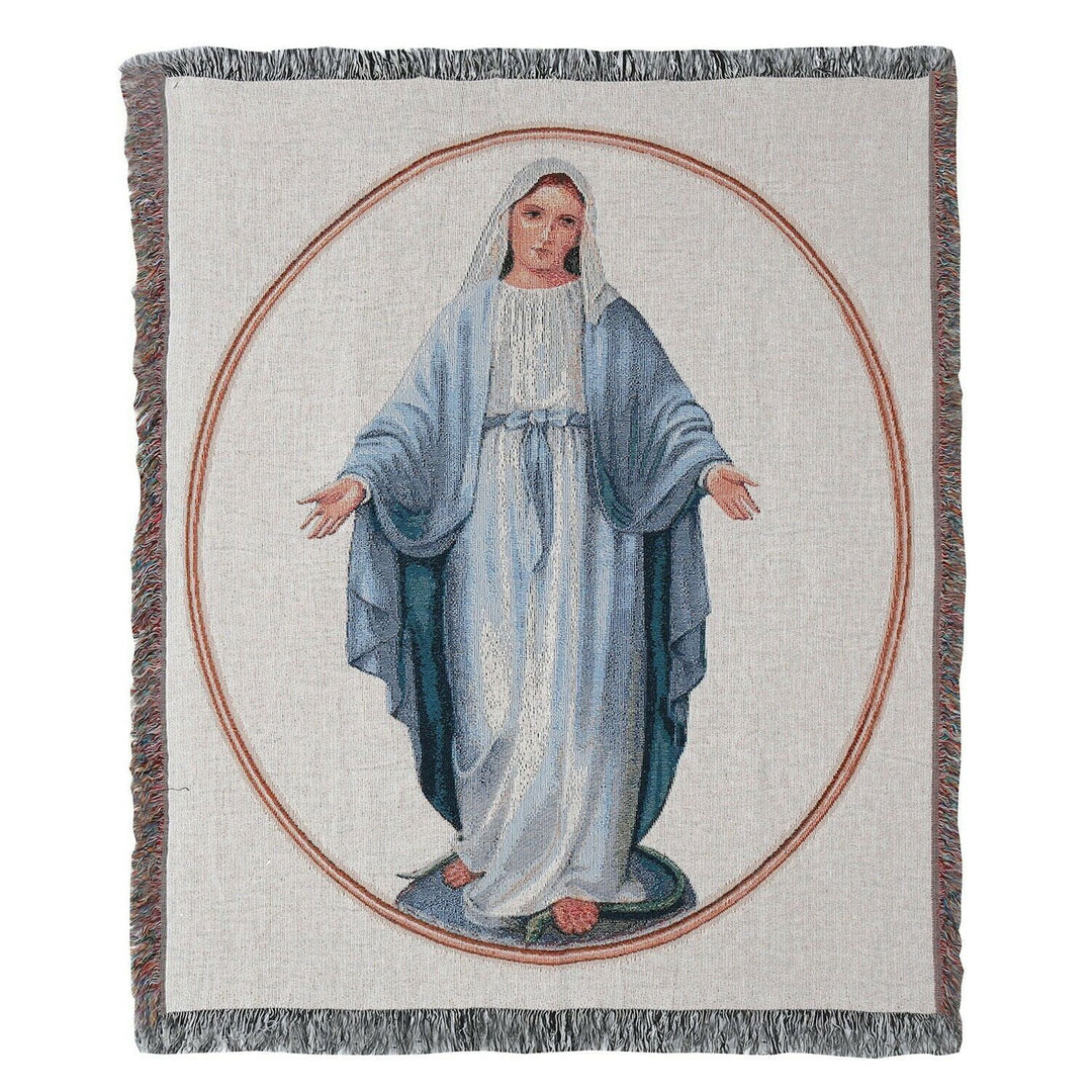 Virgin Mary Tapestry Throw Blanket