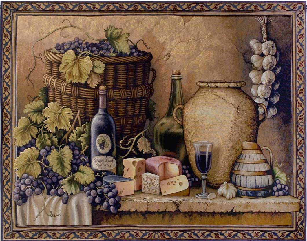 Wine Tasting tapestry Large