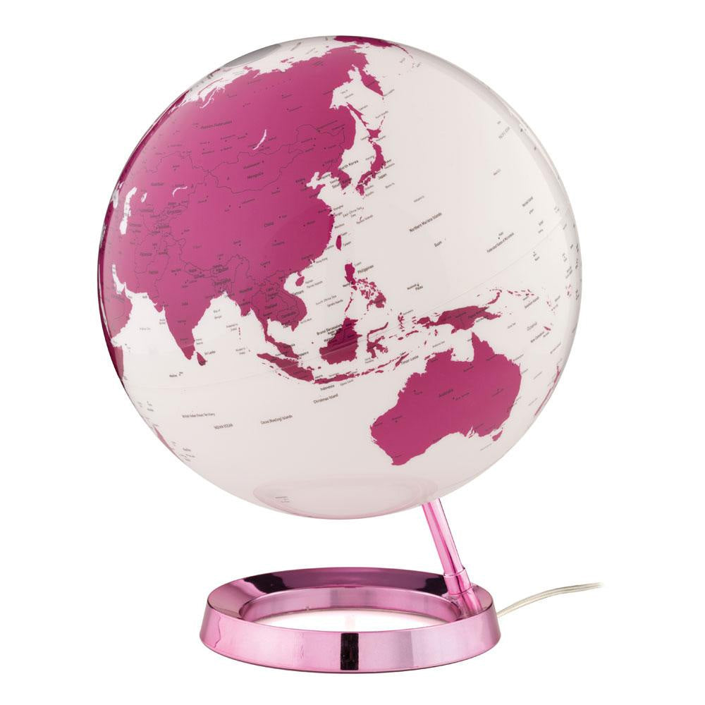 Spheric Hot Pink Illuminated Globe by Waypoint Geographic