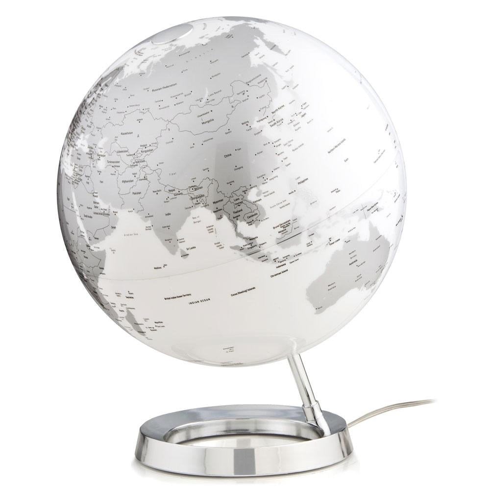 Spheric Silver Illuminated Globe by Waypoint Geographic